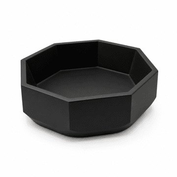 shumee Črna osmerokotna geometrijska skleda, moderna oblika