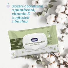 CHICCO Otroški robčki brez plastike 60 kosov