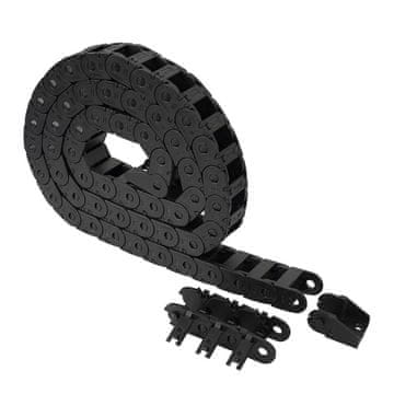 Start3Dprint Kabelska veriga za kable 1 m 10x15 mm z mostičkom - Ojačan najlon, prilagodljiva, enostavno vzdrževanje
