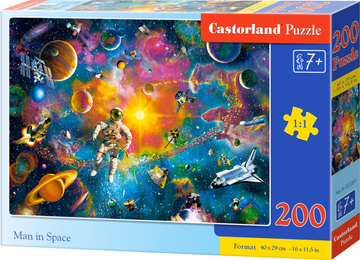 Castorland Puzzle Človek v vesolju 200 kosov