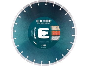 Extol Industrial Diamantni rezalni disk (8703082) diamond segment cutting disc for CONCRETE, 350x25.4mm, dry and wet cutting