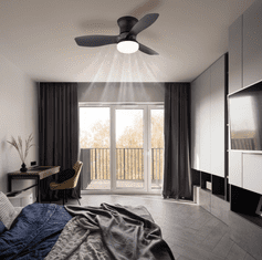 Globo stropni ventilator z nočno lučko in časovnikom fi610mm