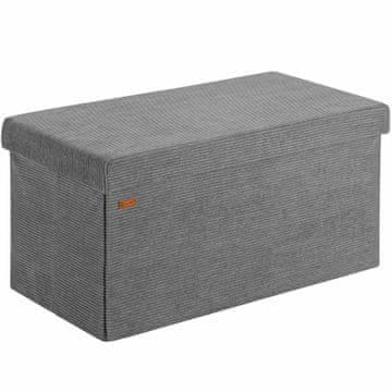 Northix Klop iz antracitne vrvice 76x38x38cm MDF zložljiva
