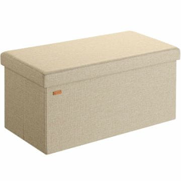 Northix Zložljiva klop bež barve, MDF, 76x38x38 cm