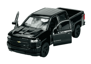 shumee WELLY 2017 CHEVROLET SILVERADO ČRNE 1:34 43750