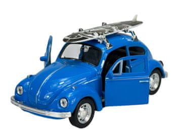 shumee WELLY VW VOLKSWAGEN BEETLE Z ARMATURNO PLOŠČO MODREGA RAZMERJA 1:34 42343