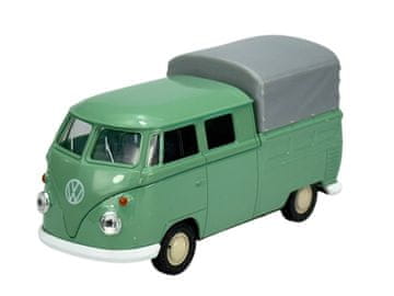 shumee WELLY VW VOLKSWAGEN T1 PICCARDO Z DVOJNO KABINO IN ŠKATLO ZELENA 1:34 43603
