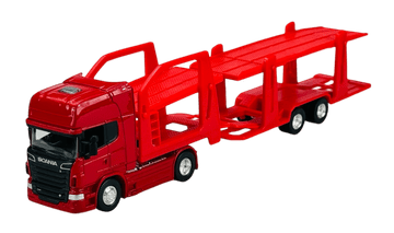 shumee WELLY SCANIA V8 R730 RDEČA + VLEČNO VOZILO 1:64 68023