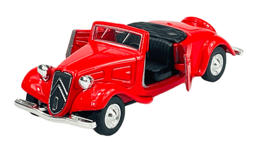 shumee WELLY STARODOBNI AVANT 1939 CITROEN 11B TRACTION AVANT CABRIO BREZ STREHE RDEČ 1:34 98878