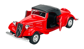 shumee WELLY STARODOBNI AVANT 1939 CITROEN 11B TRACTION AVANT CABRIO RDEČ S STREHO 1:34