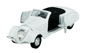 shumee WELLY STARODOBNI AVTOMOBIL PEUGEOT 402 LETNIK 1938, BELA BREZ STREHE 1:34 98877