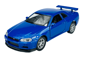 shumee WELLY NISSAN SKYLINE GT-R R34 MODRA 1:34 43798