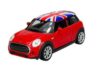 shumee WELLY NOV MINI HATCH F56 RDEČ Z ZASTAVO BRITANSKEGA KRALJESTVA 1:34 43696