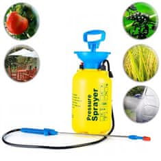 shumee ROČNA VRTNA ŠKROPILNICA 5L TRAK + DOLGA CEV