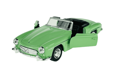 shumee WELLY STARODOBNI VOZILO MERCEDES-BENZ 190SL IZ LETNIKA 1955, ZELEN BREZ STREHE 1:34 42311