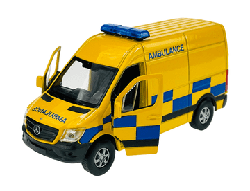 shumee WELLY MERCEDES-BENZ SPRINTER KOMBI REŠEVALNO VOZILO RUMENA 1:34 43730