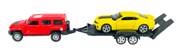 shumee WELLY 2-PAKET HUMMER H3 + CHEVROLET CAMARO ZL1 1:34