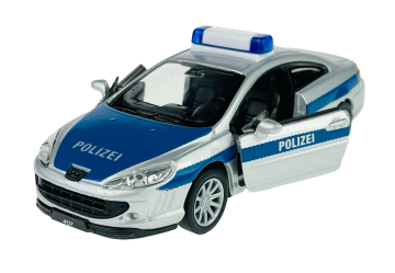 shumee WELLY PEUGEOT 407 COUPE POLIZEI SREBRNA 1:34 42368