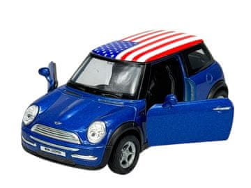 shumee WELLY MINI COOPER Z ZASTAVO ZDA MODRE BARVE 1:34 49766
