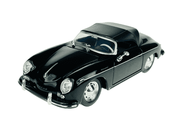 shumee WELLY PORSCHE 356A SPEEDSTER S STREHO ČRNEGA RAZMERJA 1:24 24106