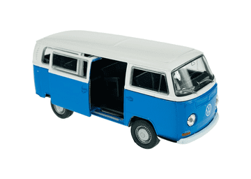 shumee WELLY 1972 VW VOLKSWAGEN BUS T2 BELO-MODRA 1:34 42347