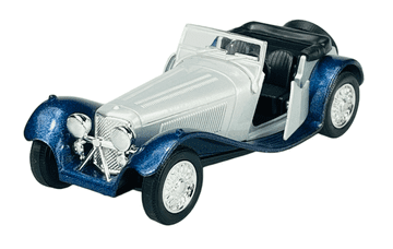 shumee WELLY OLD TIMER SS JAGUAR 100 BREZ STREHE SREBRNA 1:34 98876