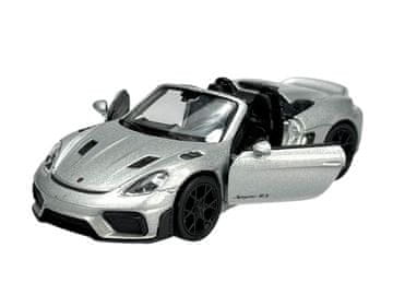 shumee WELLY PORSCHE 718 SPYDER RS BREZ STREHE SREBRNA 1:34 43856