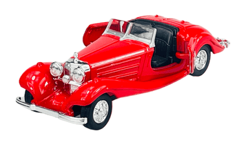 shumee WELLY STARODOBNI VOZILO MERCEDES-BENZ 500K IZ LETNIKA 1936, RDEČO BREZ STREHE 1:34 98879