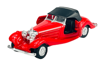 shumee WELLY STARODOBNI VOZILO MERCEDES-BENZ 500K IZ LETNIKA 1936, RDEČO S STREHO 1:34 98879