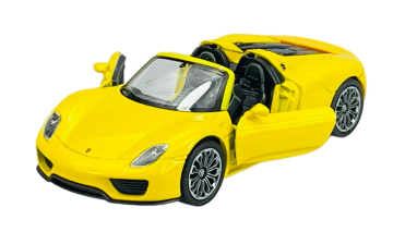 shumee WELLY PORSCHE 918 SPYDER BREZ STREHE RUMENA 1:34 43702