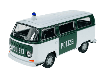 shumee WELLY 1972 VW VOLKSWAGEN BUS T2 POLIZEI 1:34 42347