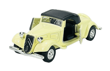 shumee WELLY STARODOBNI AVTOMOBIL CITROEN 11B TRACTION AVANT CABRIO BEŽ S STREHO 1:34 98878