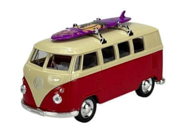 shumee WELLY 1963 VW VOLKSWAGEN T1 AVTOBUS Z ARMATURNO PLOŠČO BELA IN RDEČA 1:34 49764
