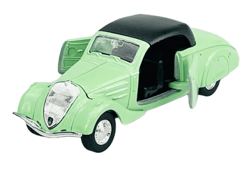 shumee WELLY STARODOBNI PEUGEOT 402 IZ LETNIKA 1938 Z ZELENO STREHO 1:34 98877