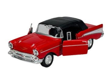 shumee WELLY OLD TIMER 1957 CHEVROLET BEL AIR RDEČ S STREHO 1:34 42357