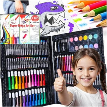 shumee KOMPLET ZA SLIKANJE ZA OTROKE IN DEKLICE UMETNIŠKA PLASTIKA + ETUI