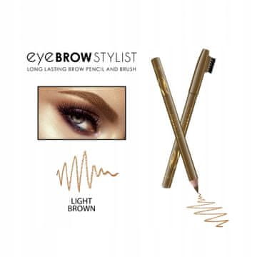 REVERS Svinčnik za obrvi Revers Eye Brow Stylist s čopičem, odtenek 02 svetlo rjava