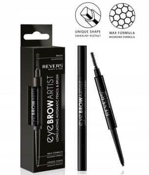 REVERS Revers Eye Brow Artist Automatic svinčnik za obrvi črne barve + čopič