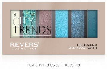 REVERS Paleta senčil za oči Revers City Trends 18 6 odtenkov mat in biser