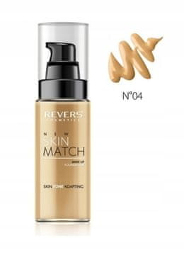 REVERS Matirajoča in vlažilna podlaga Revers Skin Match 04, visoka prekrivnost 30 ml
