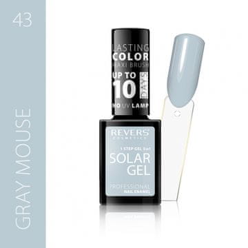 REVERS Lak za nohte Revers Solar Gel, 43 Gray Mouse, 12 ml, hibridni učinek
