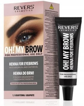 REVERS Revers Henna Pro barve za obrvi Grafitni komplet 15 nanosov