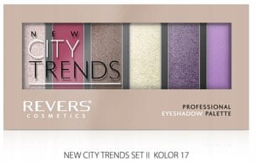 REVERS Paleta senčil za oči Revers City Trends s 17 obstojnimi odtenki, 6 odtenkov