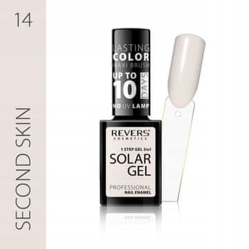 REVERS Lak za nohte Revers Solar Gel #14, 12 ml, hibridni učinek, obstojnost do 10 dni