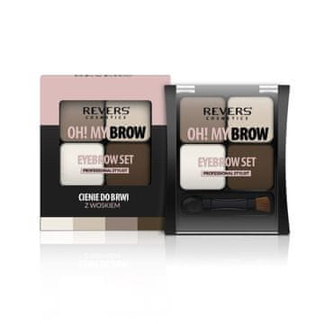 REVERS Komplet za obrvi Revers Professional Stylist 04: senčila, vosek in čopič