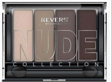 REVERS Paleta 4 mat senčil za oči Revers Nude Collection, 10 nude, 6 g