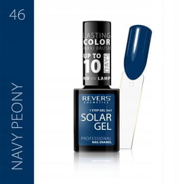 REVERS Revers Solar Gel lak za nohte 46 moder 12 ml, hibridni učinek
