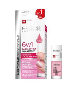 Eveline Eveline 6v1 balzam za lak za nohte Crystal Rose 5 ml