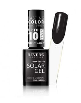 REVERS Lak za nohte Revers Solar Gel #24, 12 ml, hibridni učinek, črna