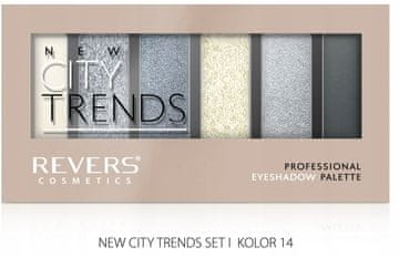 REVERS Paleta senčil za oči Revers City Trends 14 - 6 odtenkov, mešani zaključki